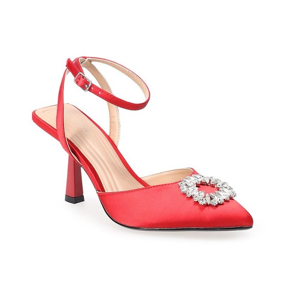 BCBGeneration Ipany Women's Brooch Detail Pointed Toe Pumps 9 - Picture 1 of 7